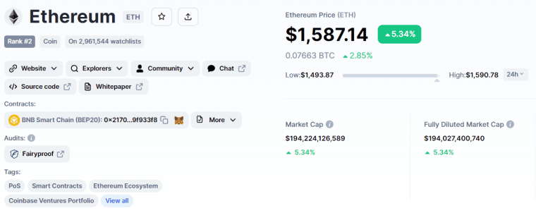 ETH 가격예측